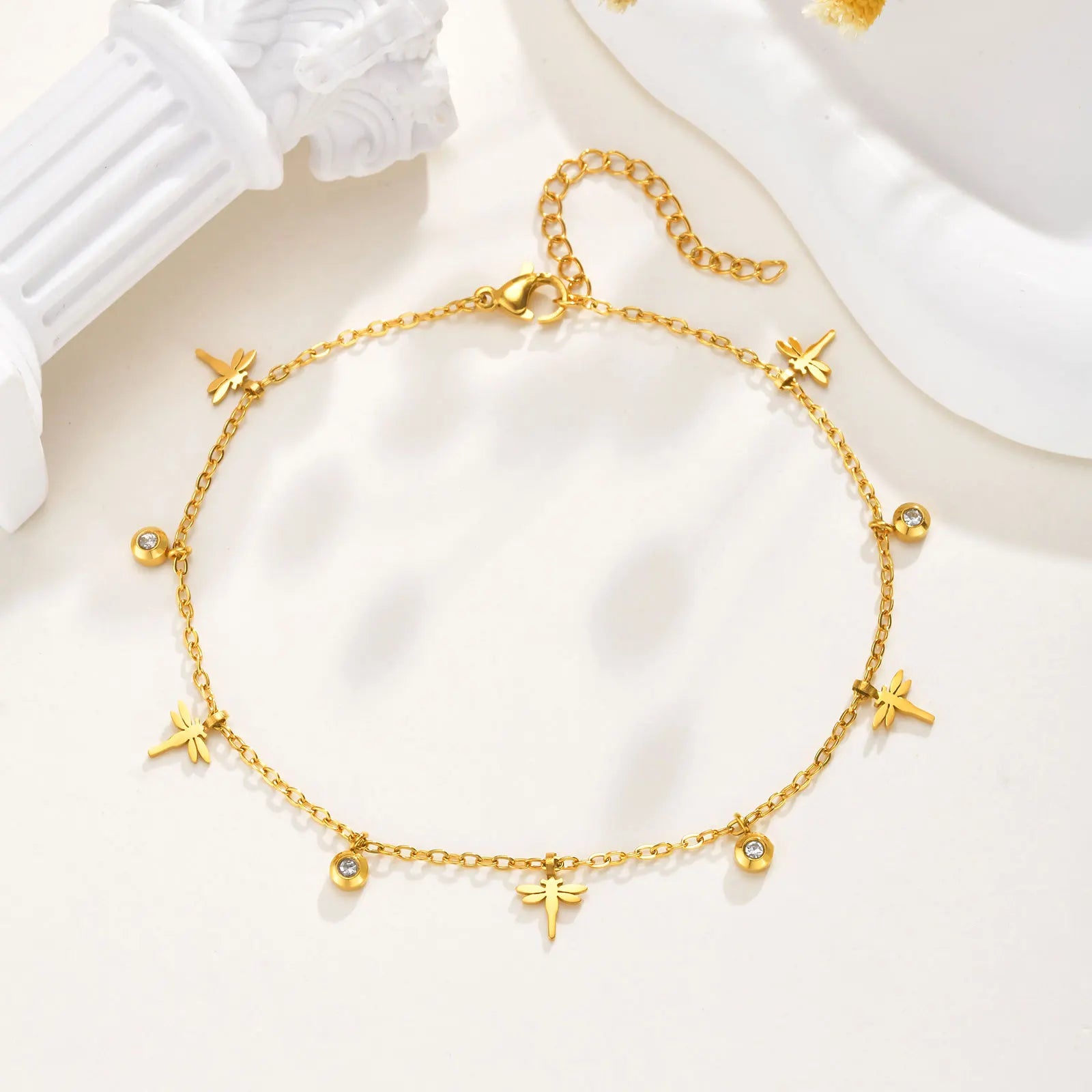 Full-gloss Disc Tassel Anklet