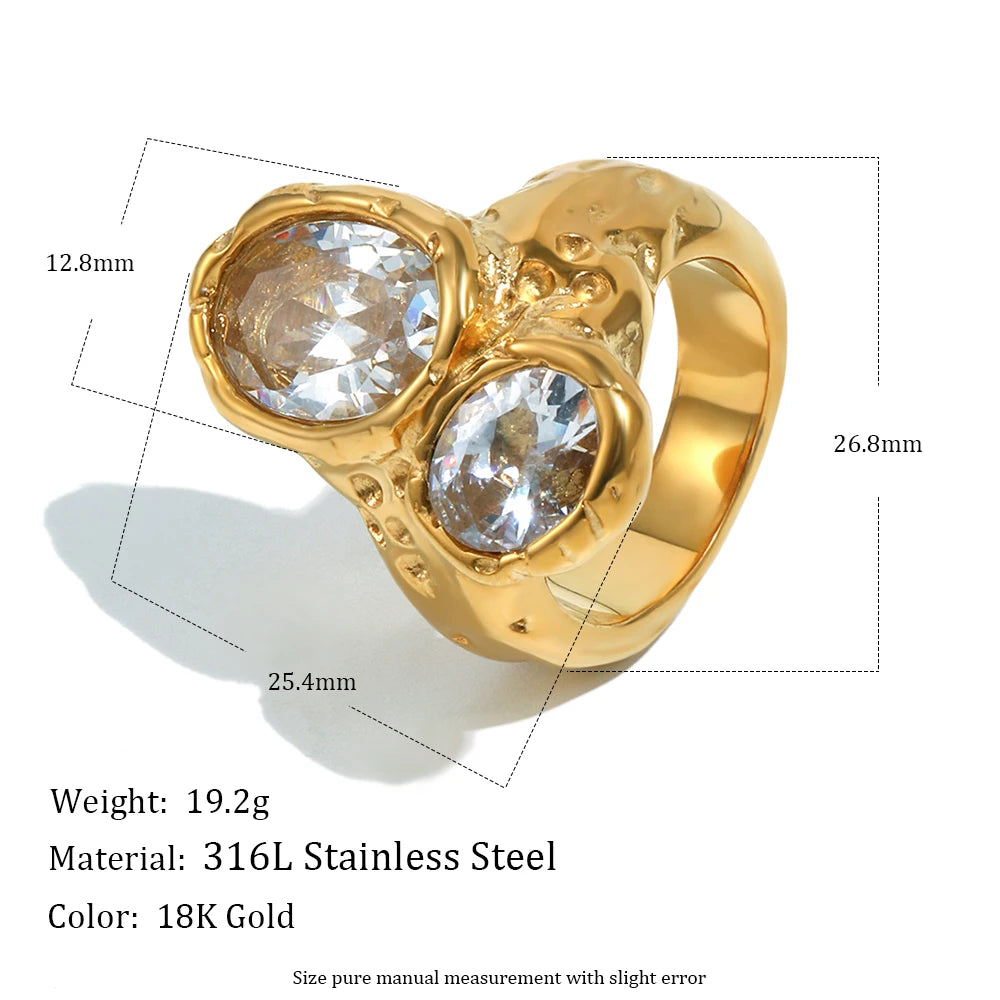 Modern Twist Stainless Steel Ring