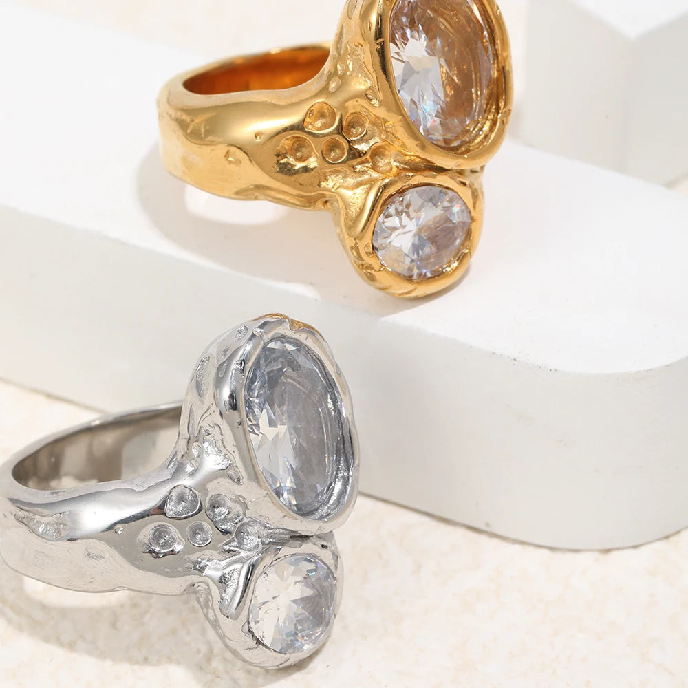 Modern Twist Stainless Steel Ring