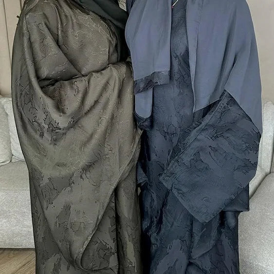 Long Sleeve O-Neck Plus Size Maxi Abaya Dress