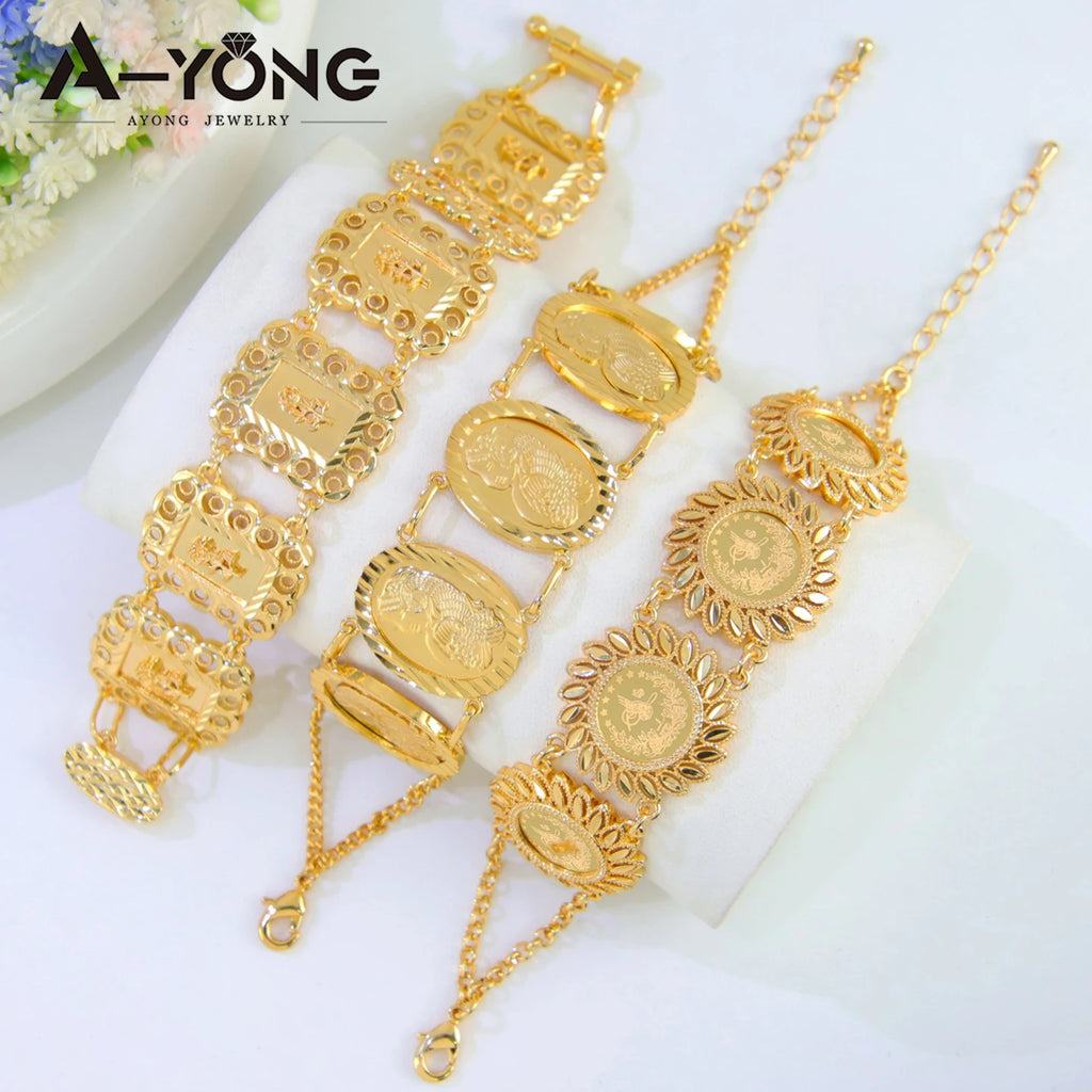 21K Gold-Plated Italian Cuff Bangle