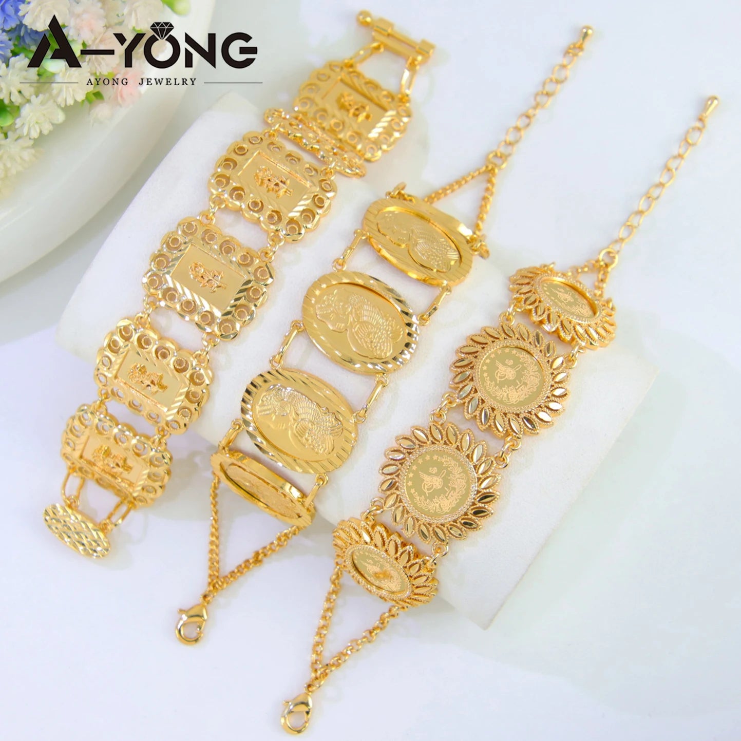 21K Gold-Plated Italian Cuff Bangle