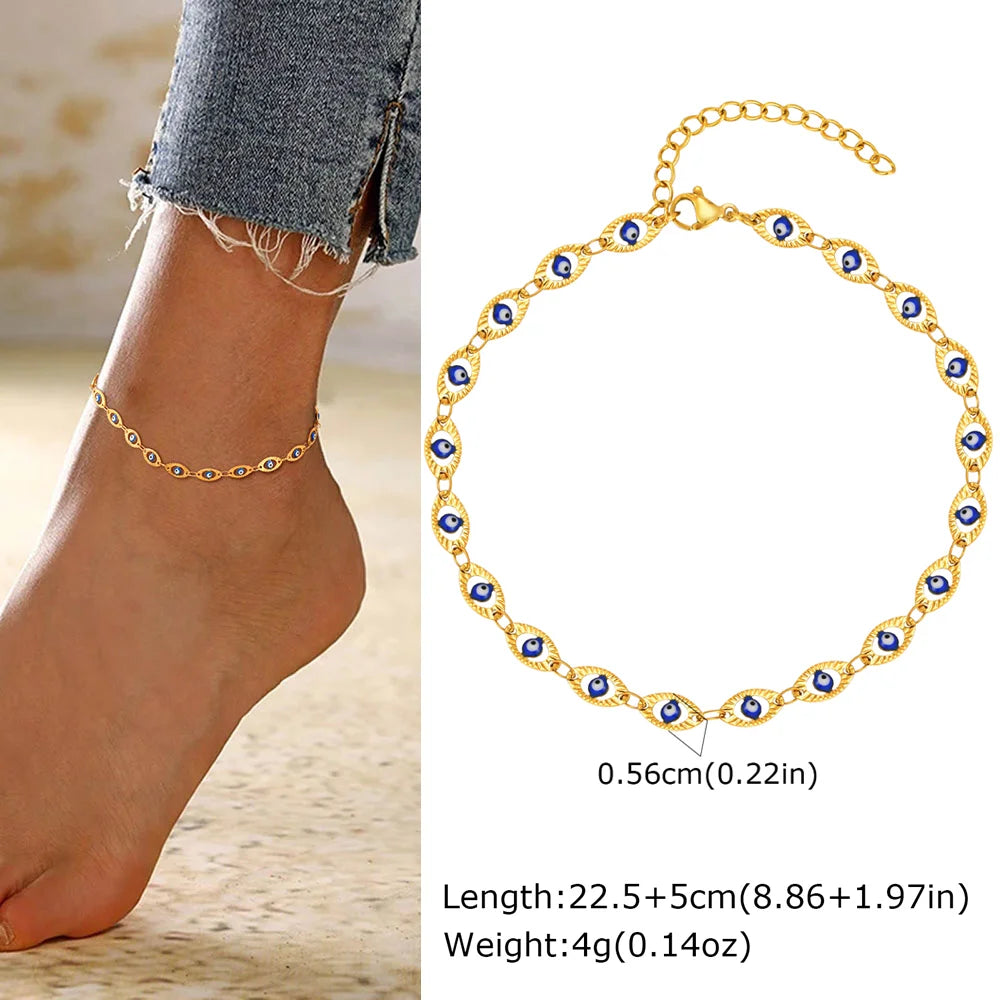 Gold Plated Heart Anklet Bracelet