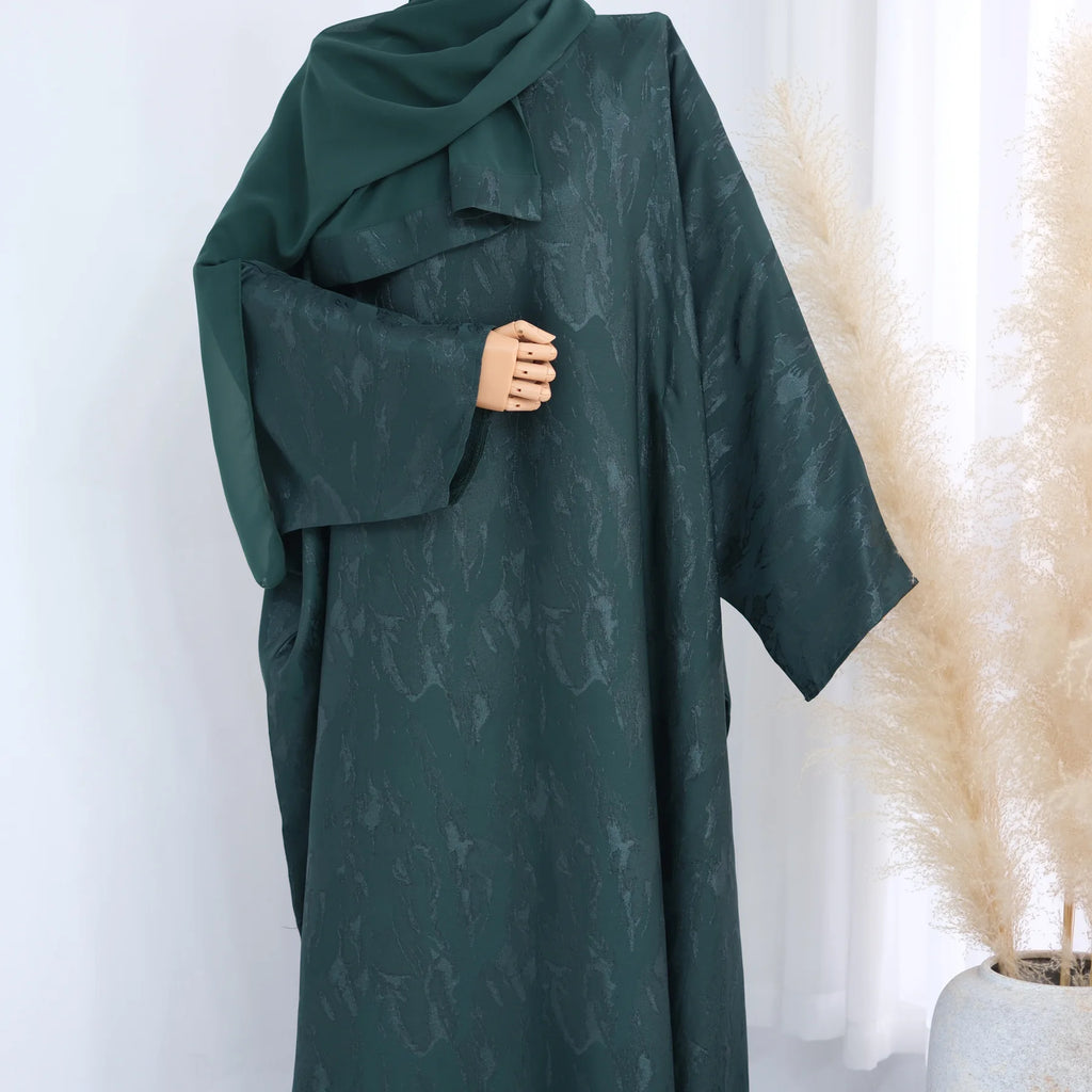 Long Sleeve O-Neck Plus Size Maxi Abaya Dress