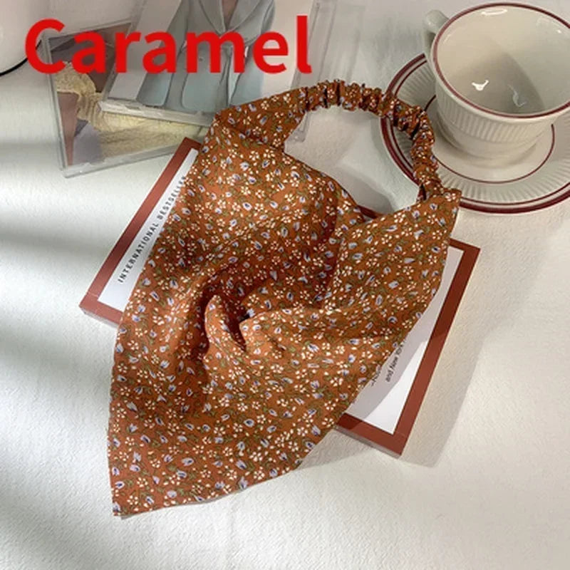 Floral Triangular Headscarf & Hair Band