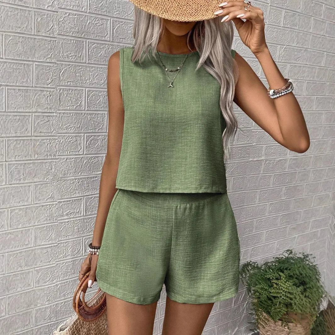 Sleeveless Top & Shorts Set