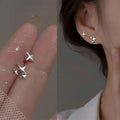Golden Double-Layer Hollow Flower Hoop Earrings