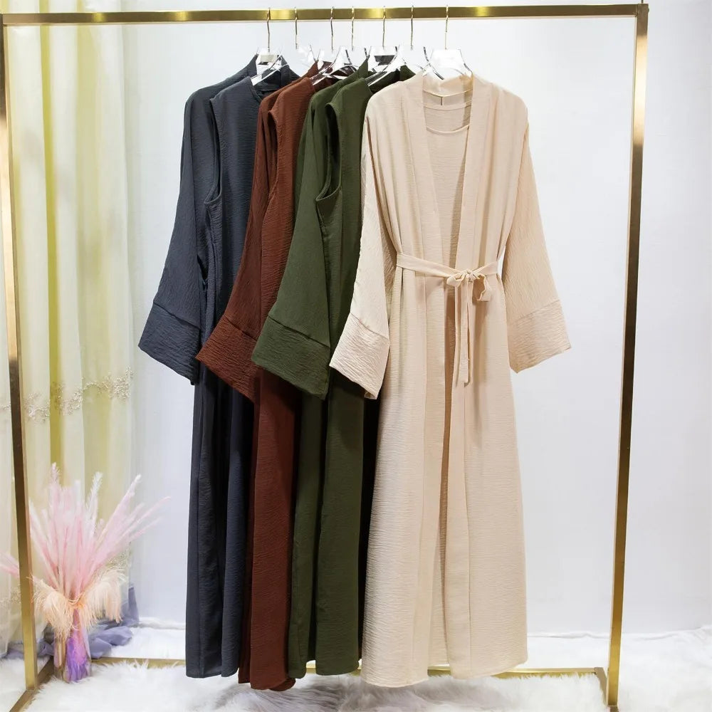 Jilbab Two-Piece Cardigan & Inner Dress Set