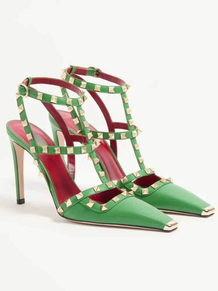 Chic Rivet Strap Sandals