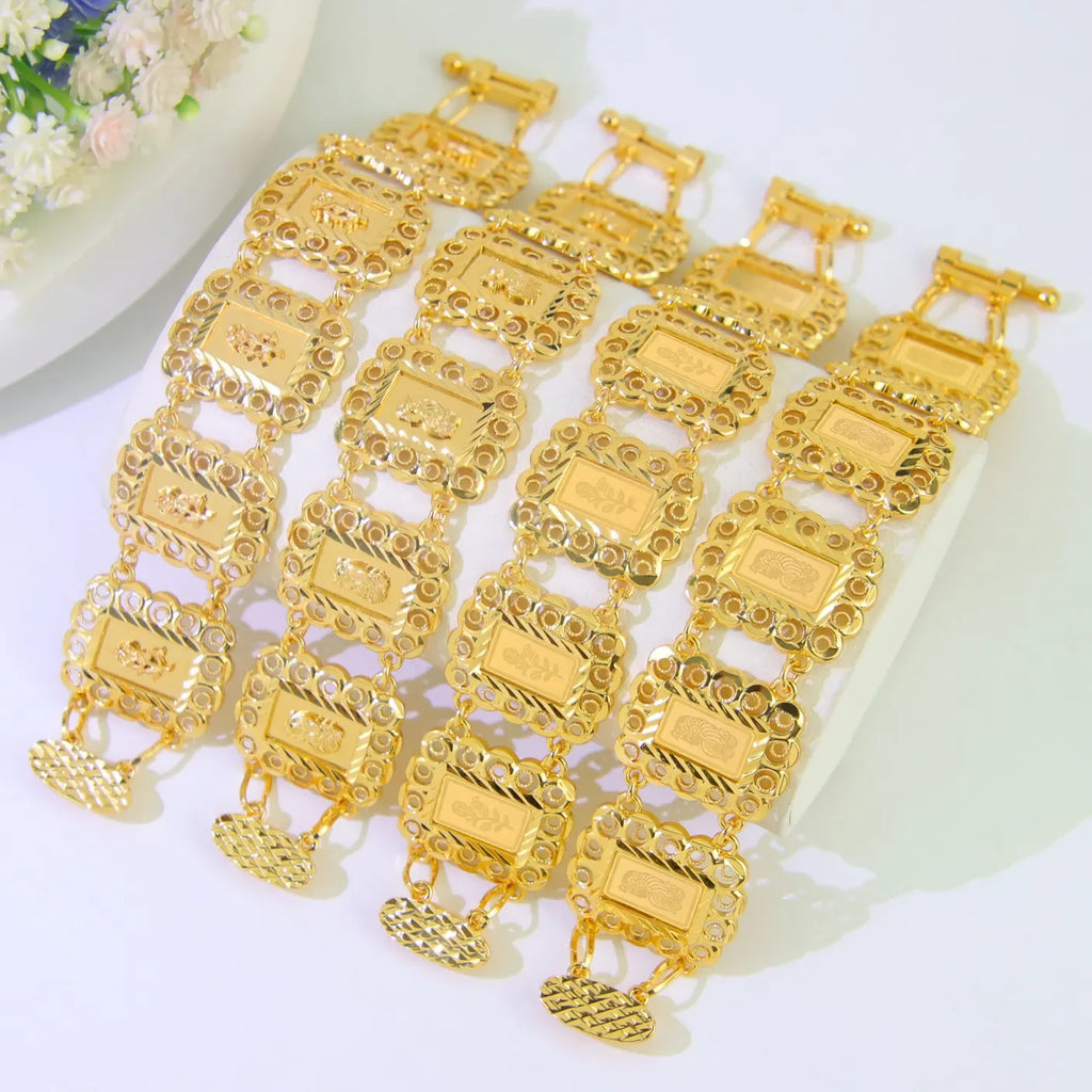 21K Gold-Plated Italian Cuff Bangle