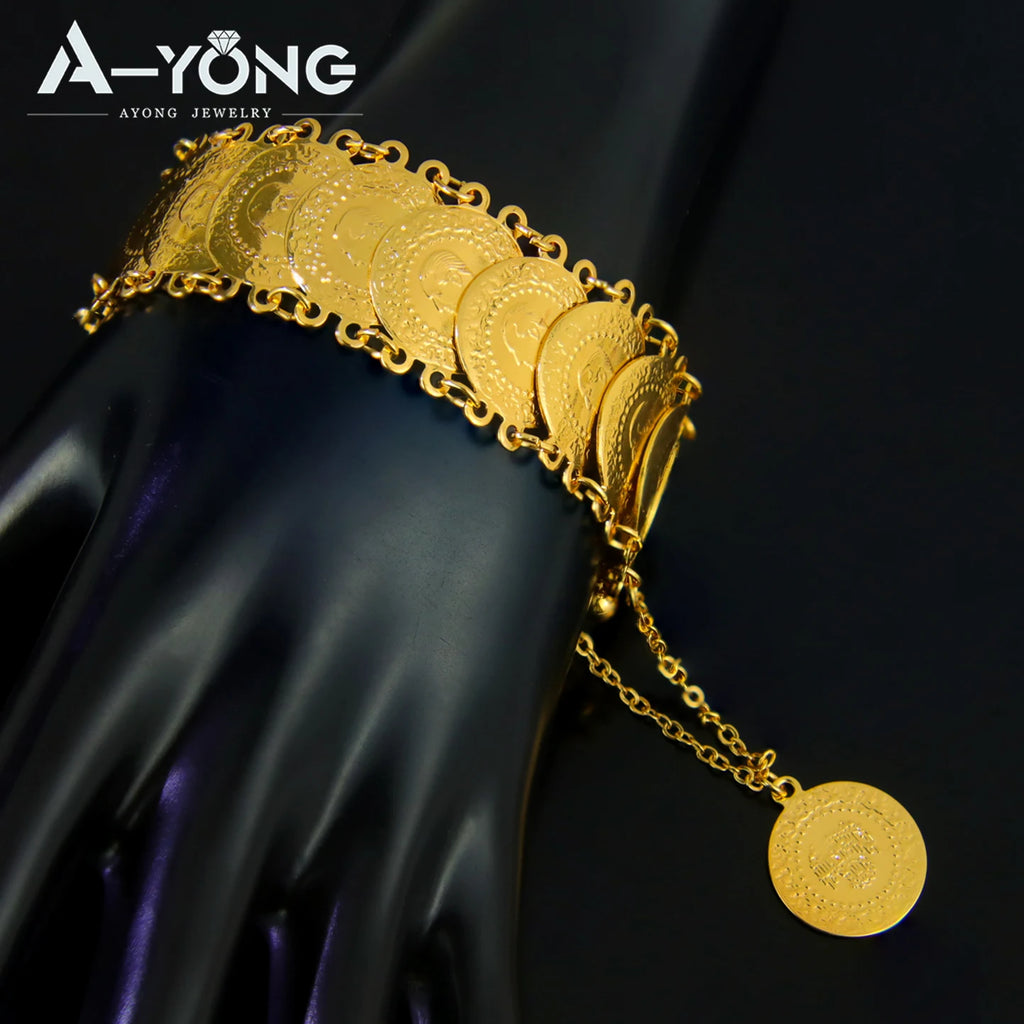 Ottoman Turkish Coins Cuff Bangle