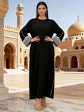 Geometric Printed Cuff Abaya