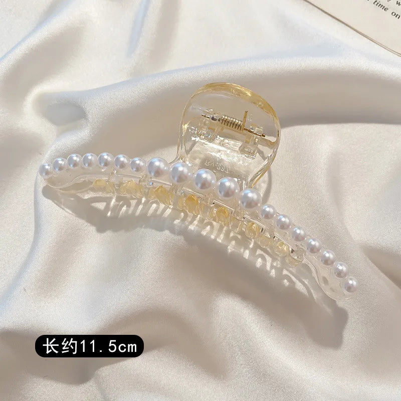 Korean Pearl Acrylic Shark Clip