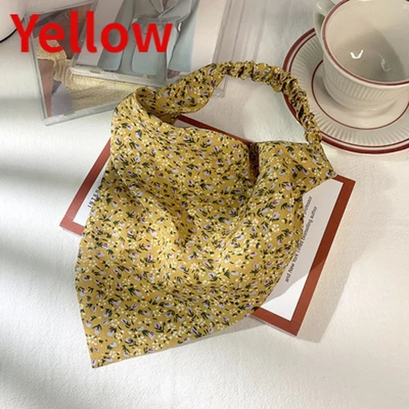 Floral Triangular Headscarf & Hair Band