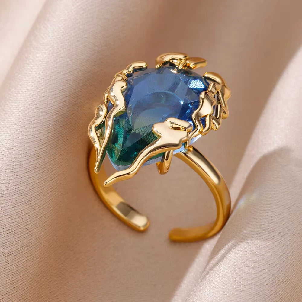 Vintage Blue Zircon Ring