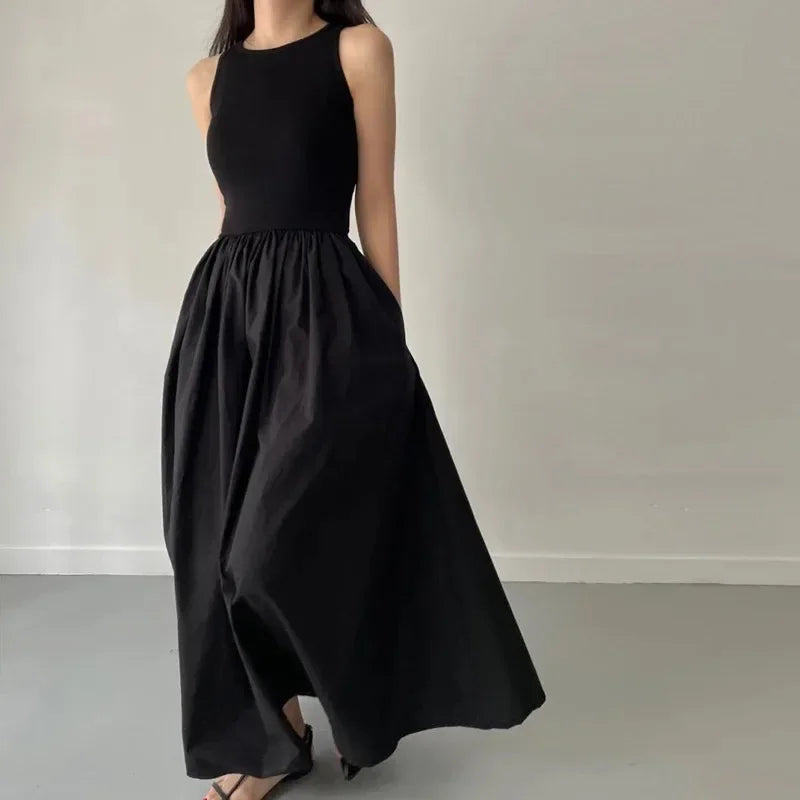 Sleeveless Loose-Fit Casual Maxi Dress