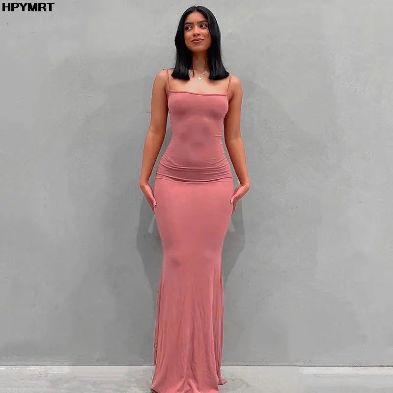 Silken Allure Maxi Dress