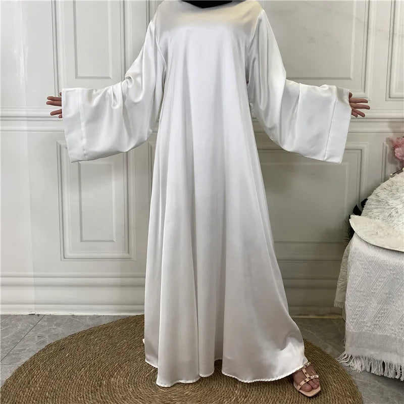 Middle Eastern Satin Long Abaya Dress