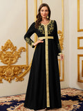 Gold Embroidered Islamic Evening Gown