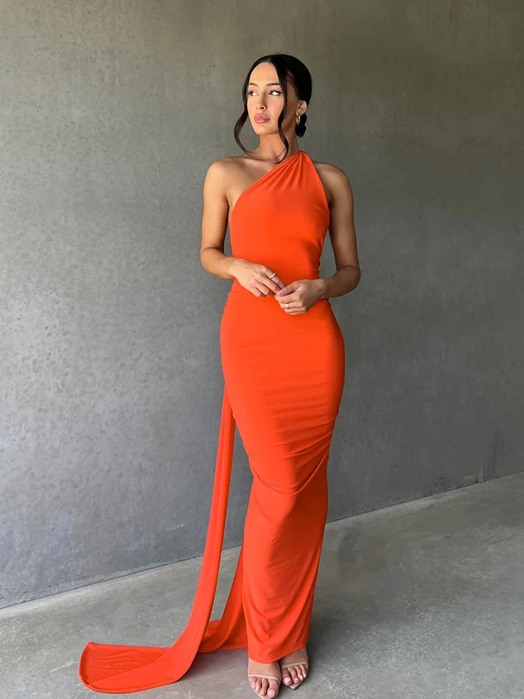 Aurora One-Shoulder Maxi Dress