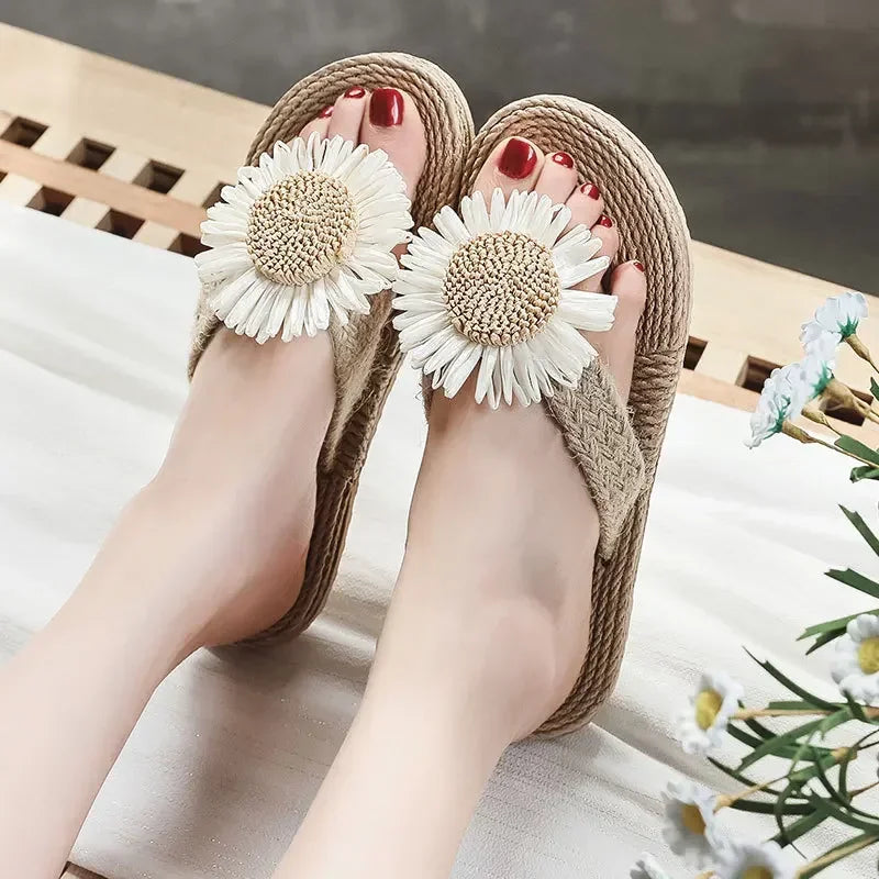 Women's Hemp Slide Slippers – Lightweight Summer Home Shoes