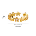 Stainless Steel Cross Flower Heart Ring 18K Gold-plated Anti Fading Rings Women Wedding Golden Jewelry Vacation Accessories Gift