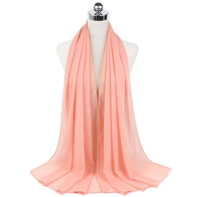 Signature Chiffon Hijab – Soft Lightweight Headscarf | 60 Colors