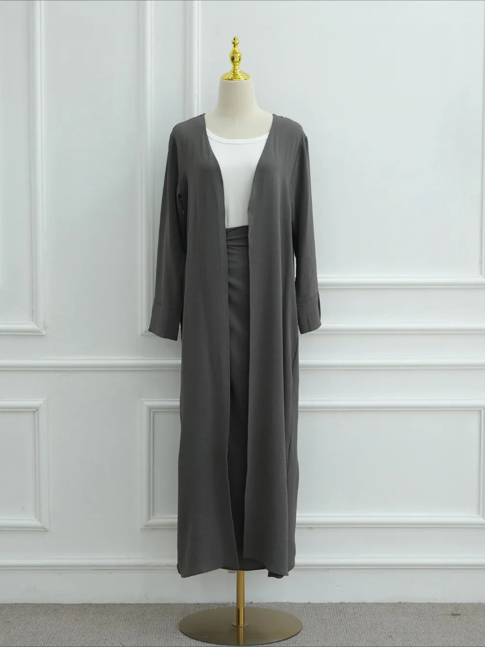 Dubai Abaya Cardigan & Skirt Set