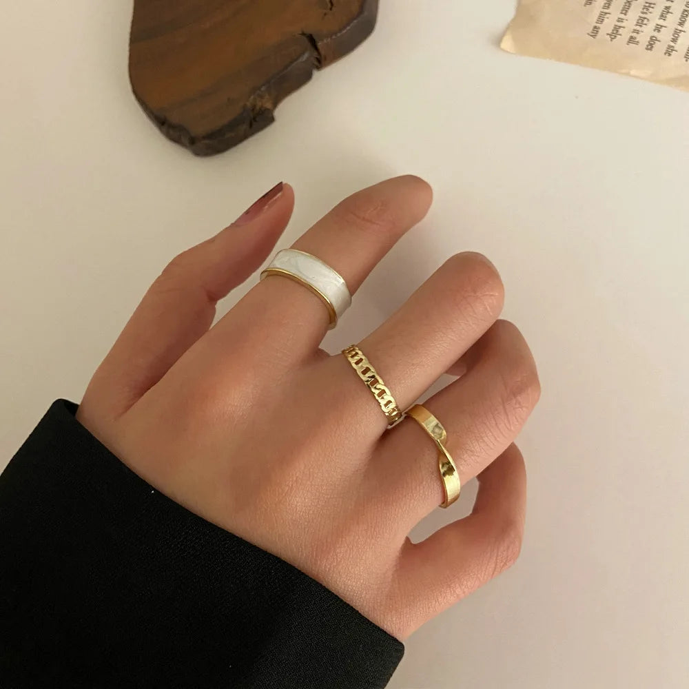 Crystal Glow Gold Ring