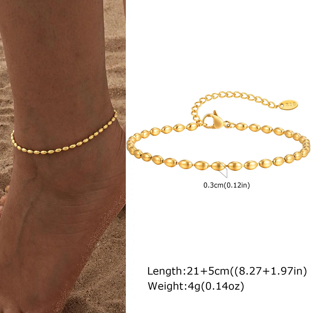 Gold Plated Heart Anklet Bracelet