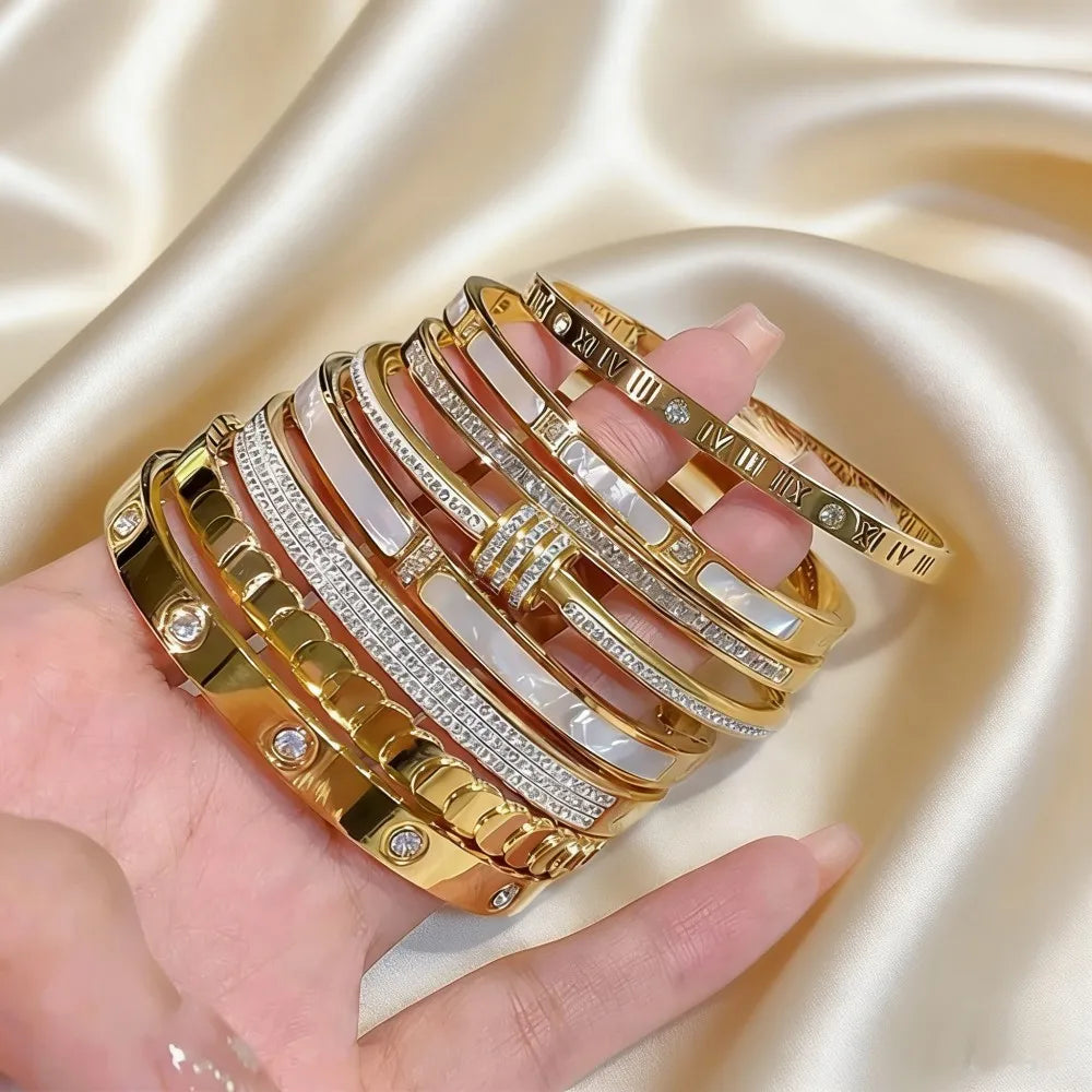 Golden Radiance Zircon Bangle