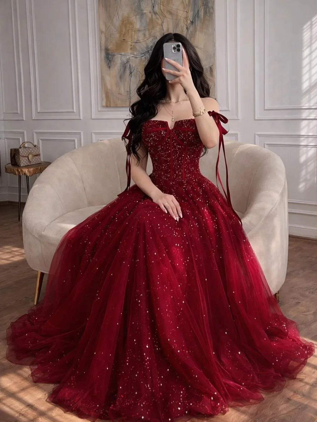 Celeste Strapless Tulle Gown