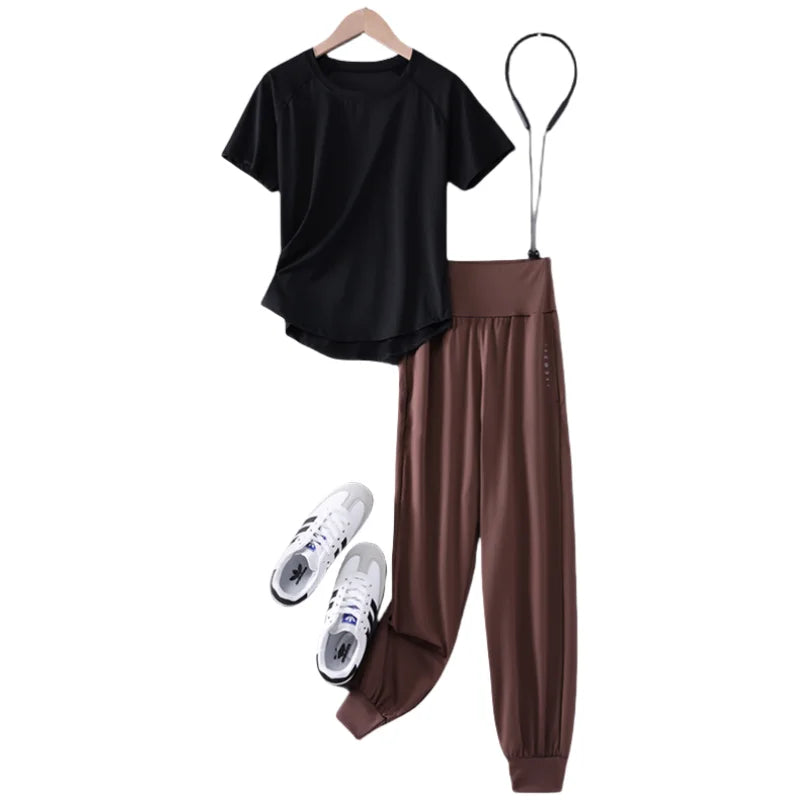 Yoga Sports Bra & Sweatpants Set