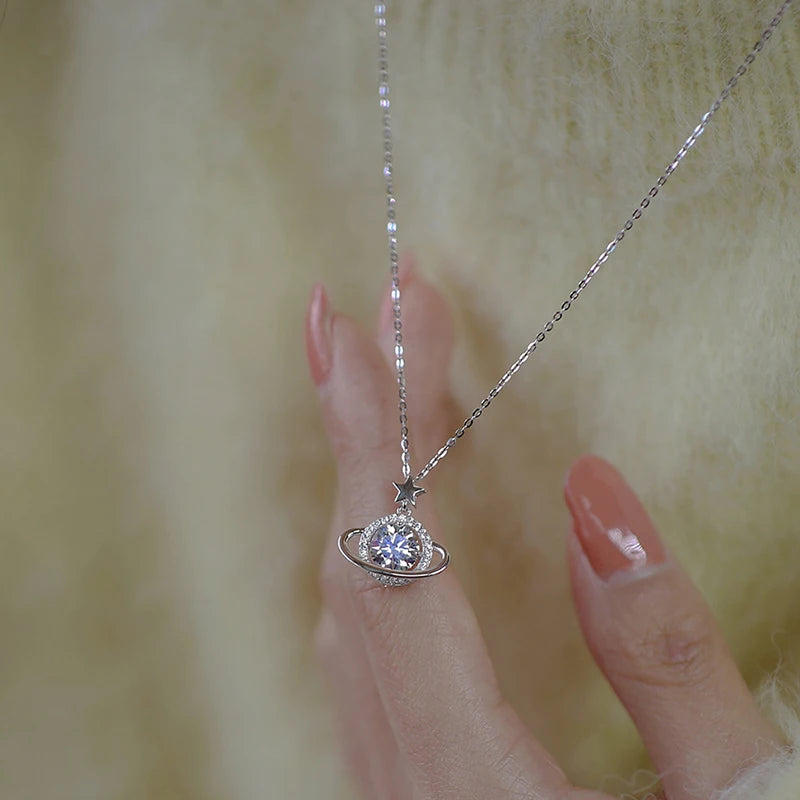 925 Sterling Silver Planet Necklace
