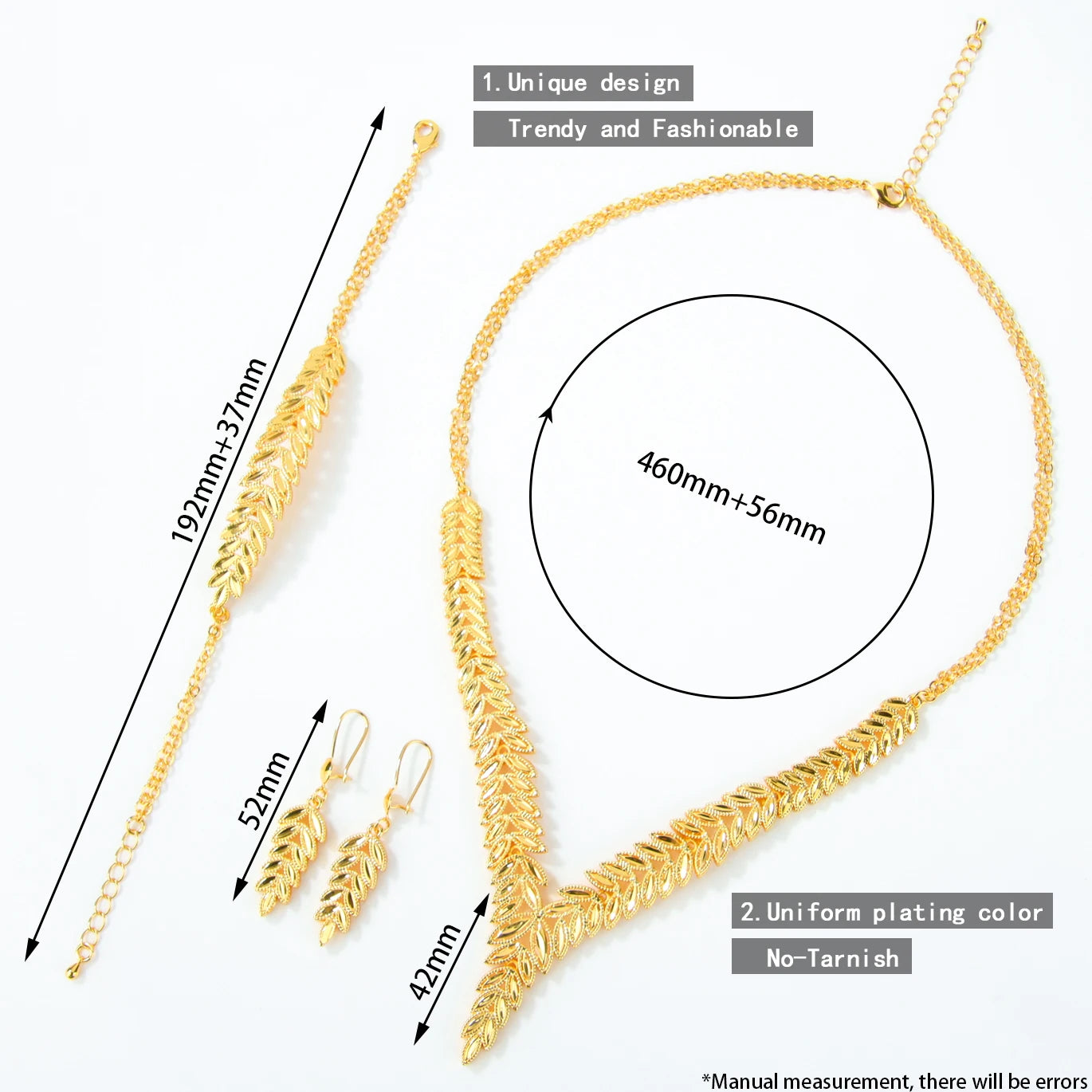 Dubai Royale Gold Jewelry Set