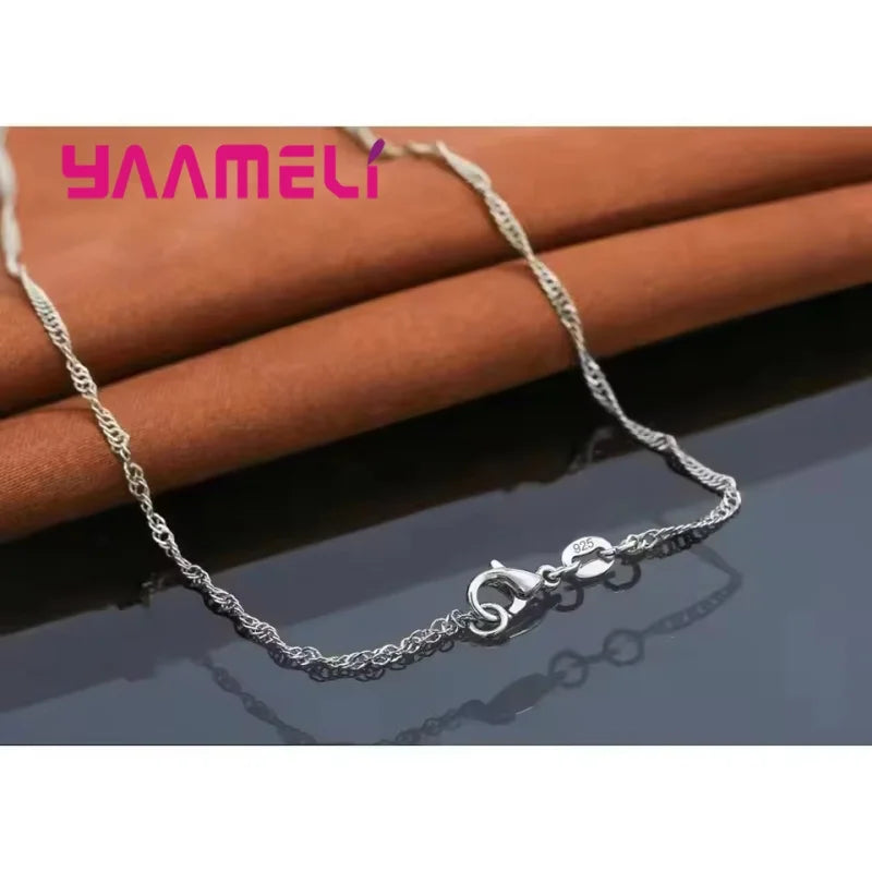 925 Sterling Silver Love Heart Necklace & Earrings Set