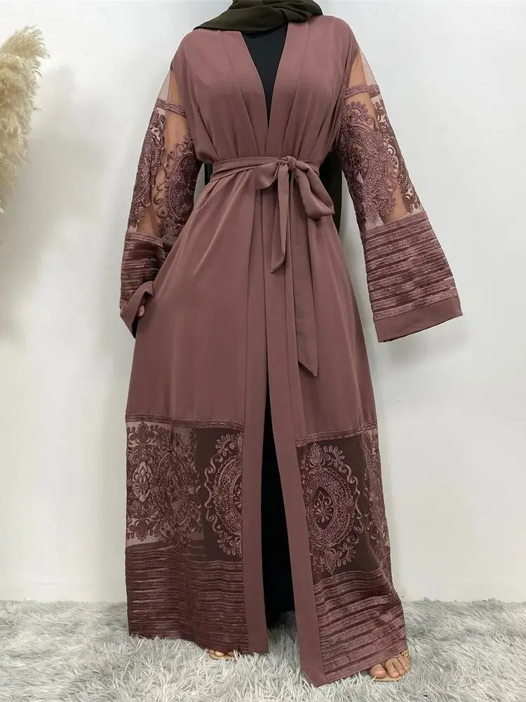 Gold Rhinestone Luxury Kaftan Abaya Dashiki Dress