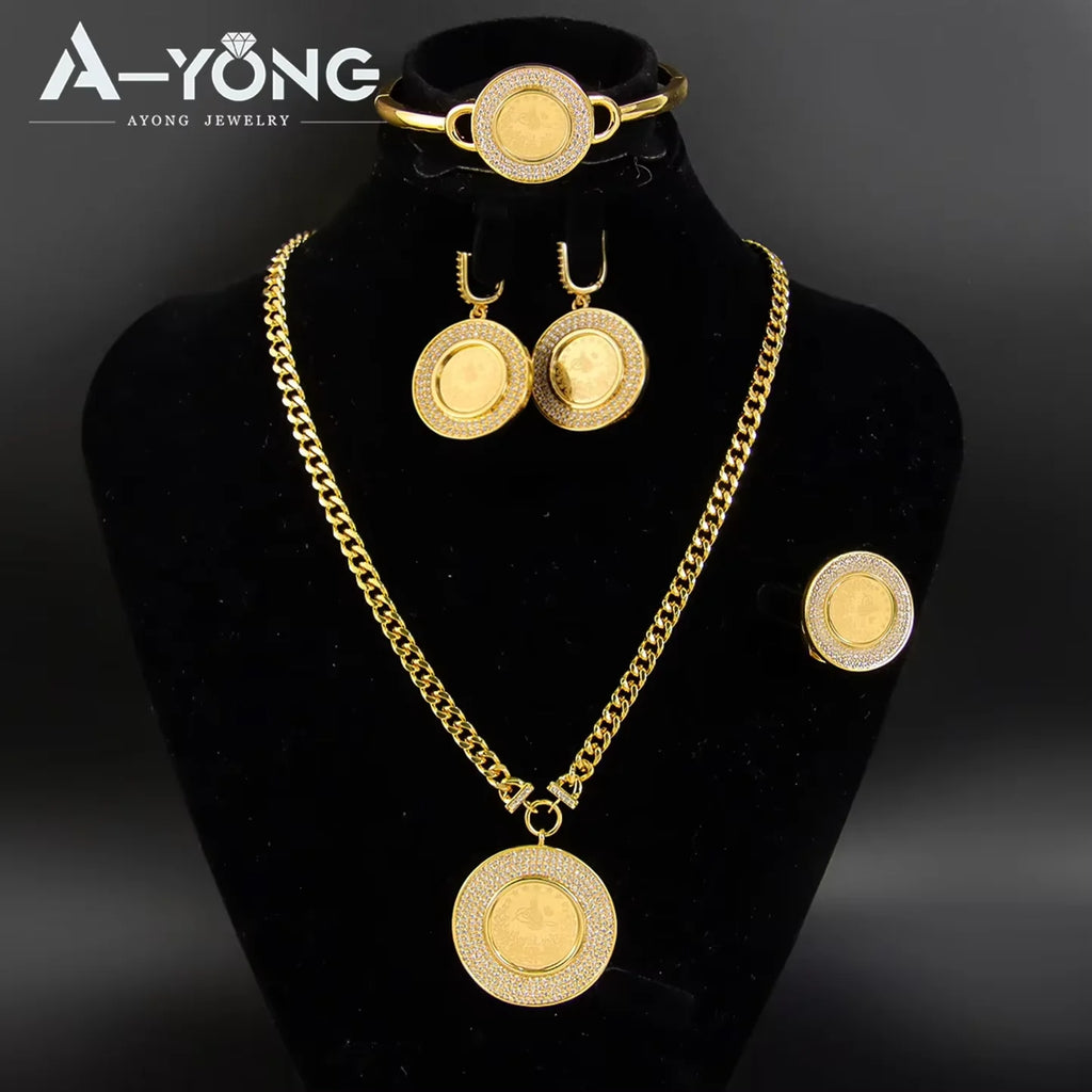 Turkish Coins Gold Jewellery Set