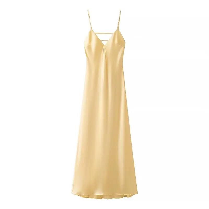 Backless Spaghetti Strap Maxi Dress