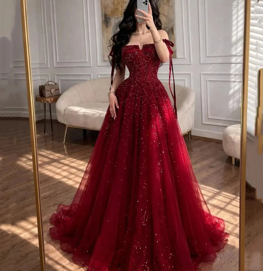 Celeste Strapless Tulle Gown