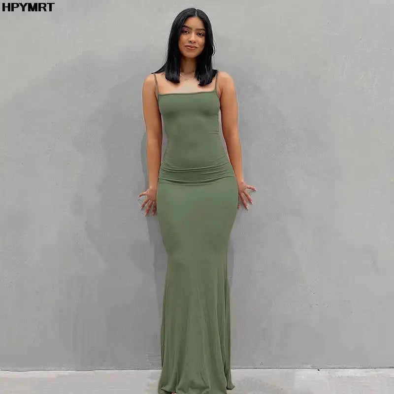 Silken Allure Maxi Dress