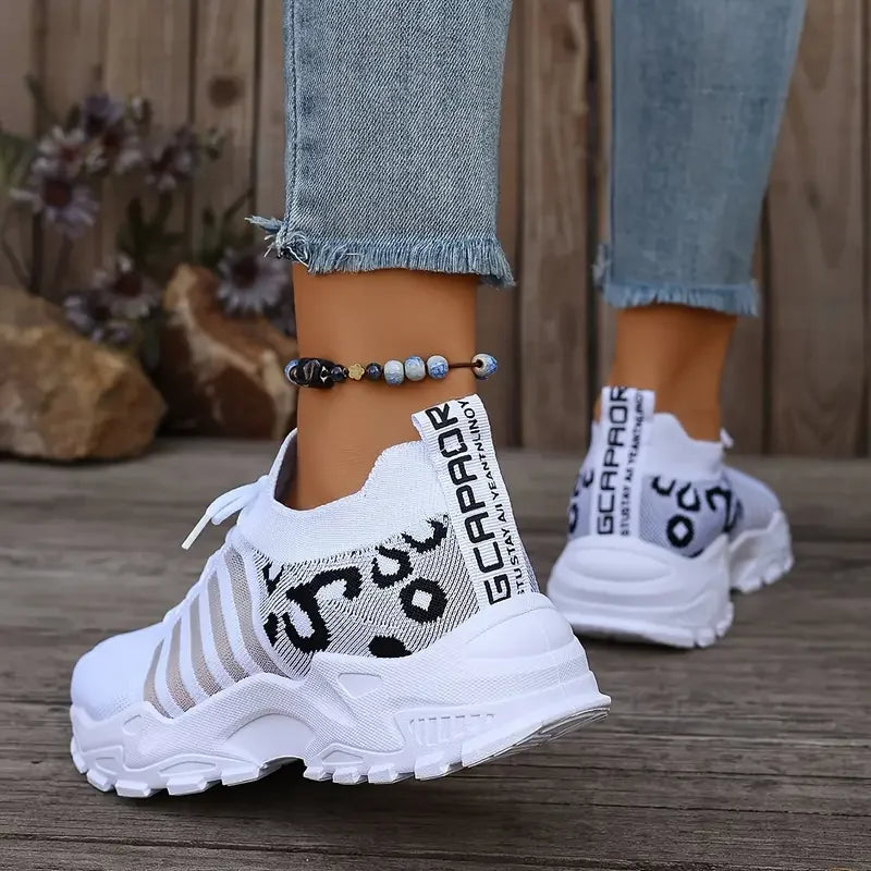 Woman Shoes Leopard Print Sneakers Lightweight and Breathable Women's Casual Sneakers Sale Shoes with Free Shipping