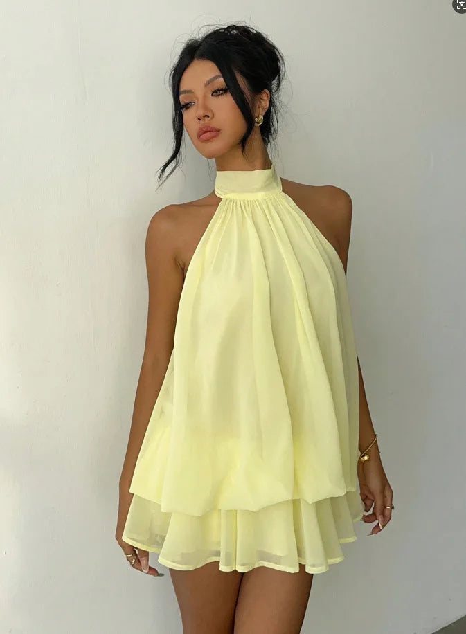 Seaside Grace Halter Dress
