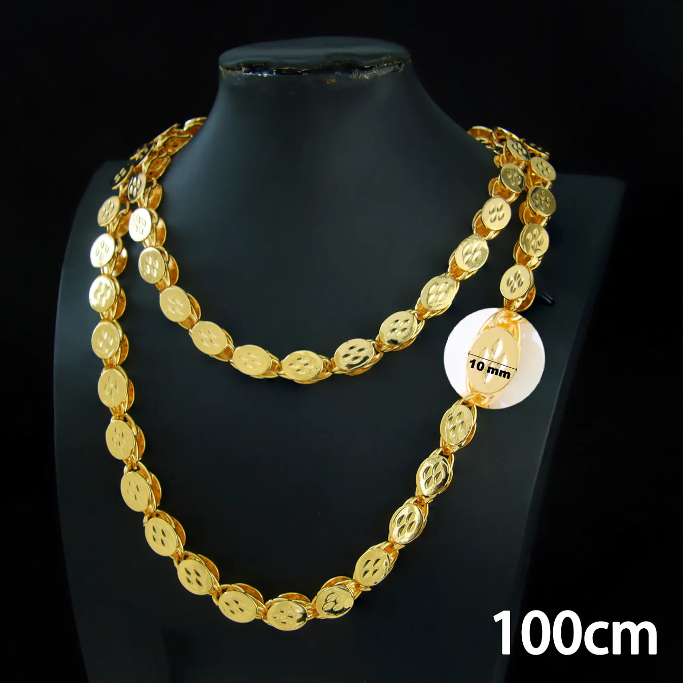Arabic Wedding Long Gold Necklace