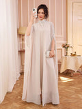 Sequin Beaded Batwing Sleeve Party Abaya