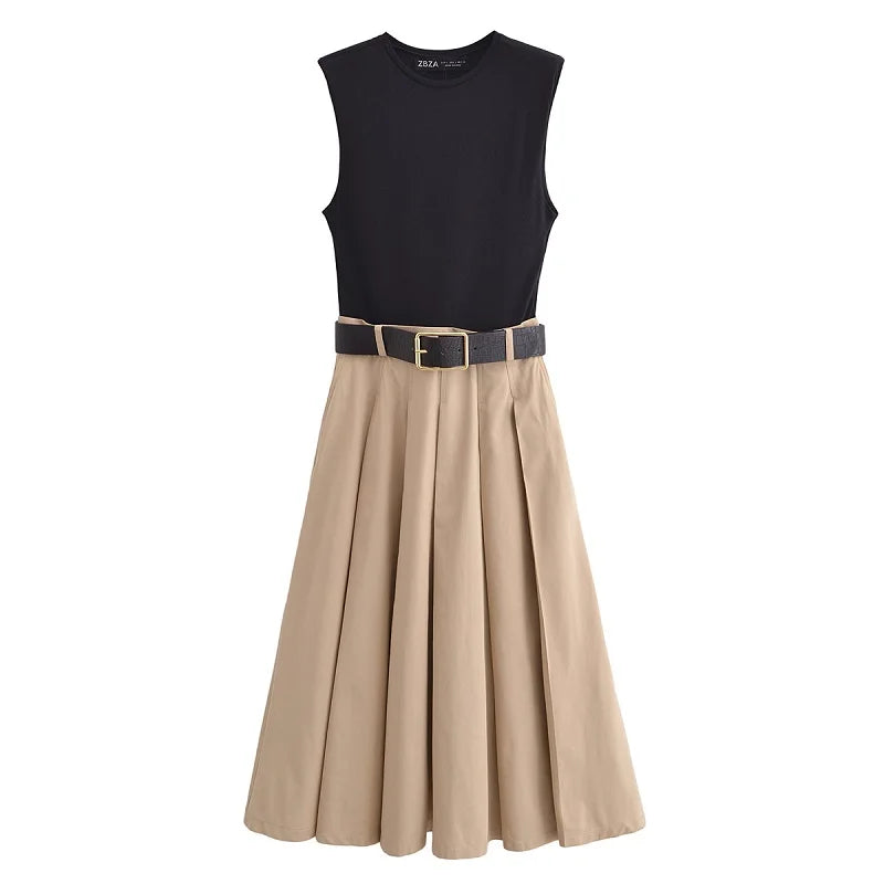 Bella Pleated Midi Dress