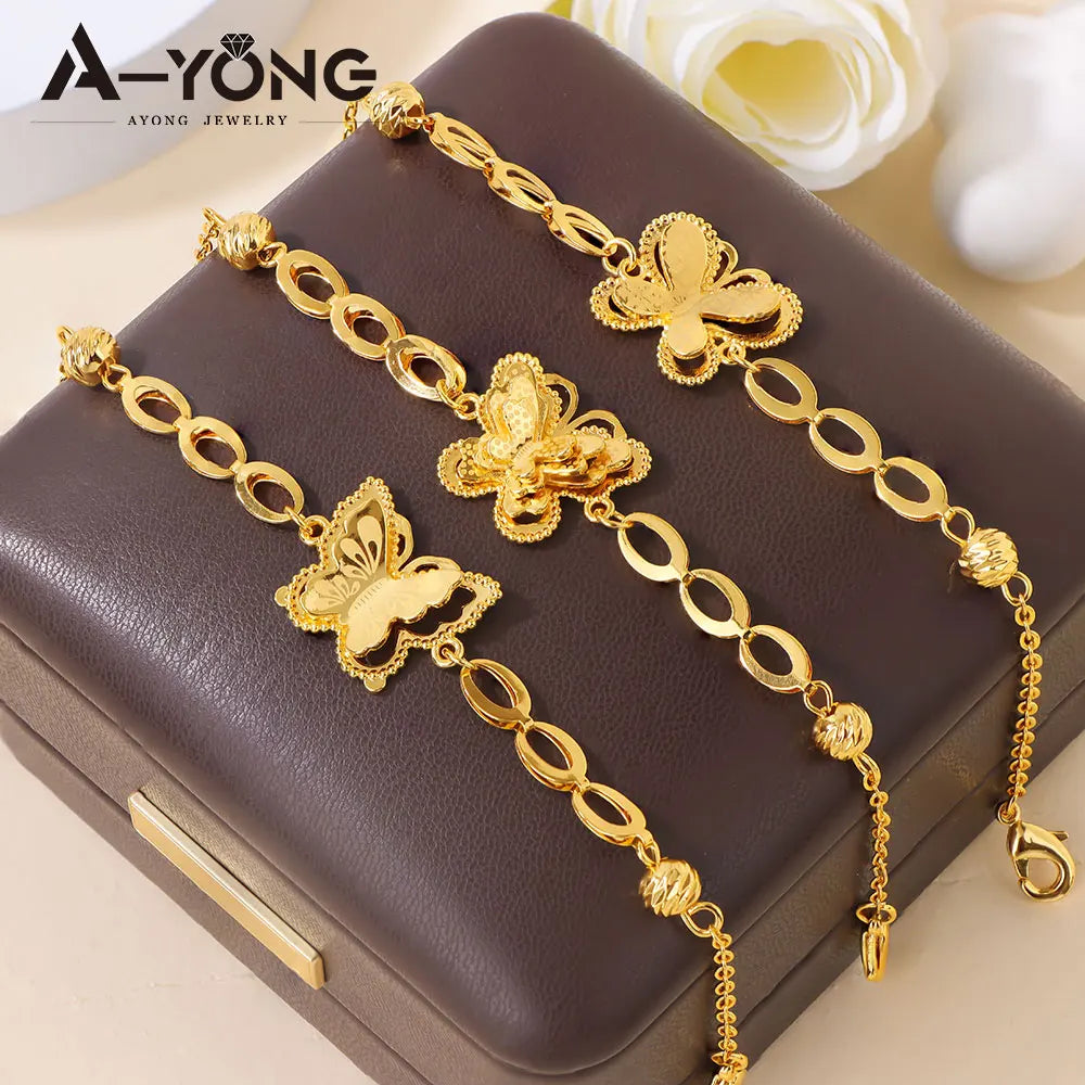 Golden Butterfly Tassel Bracelet