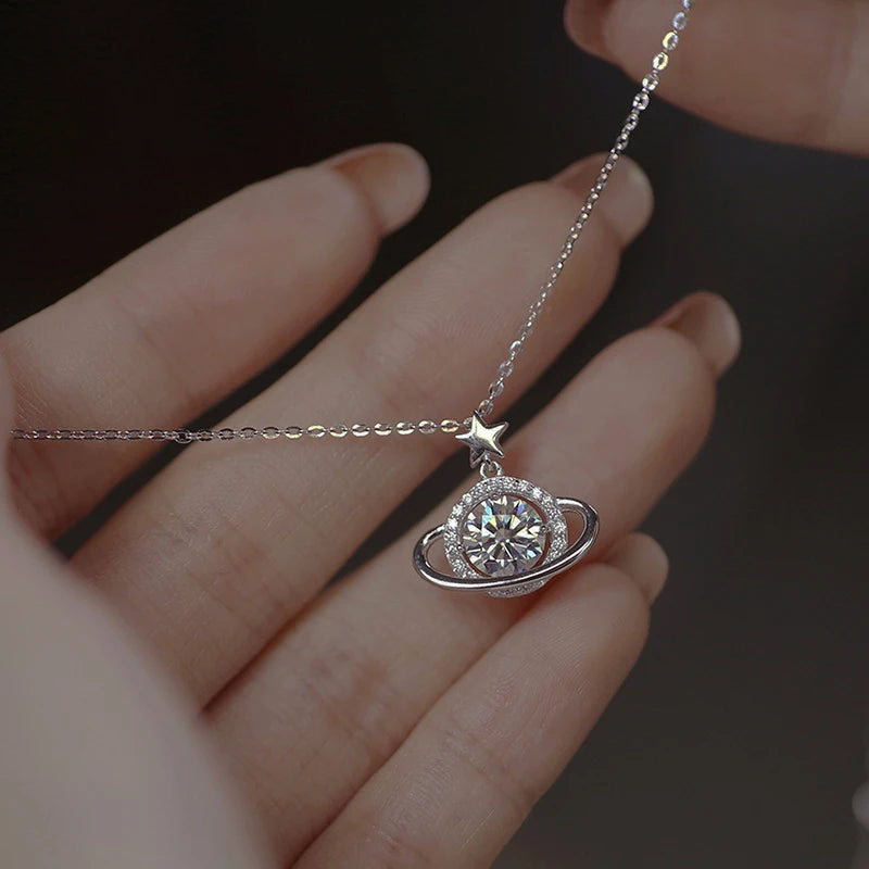 925 Sterling Silver Planet Necklace