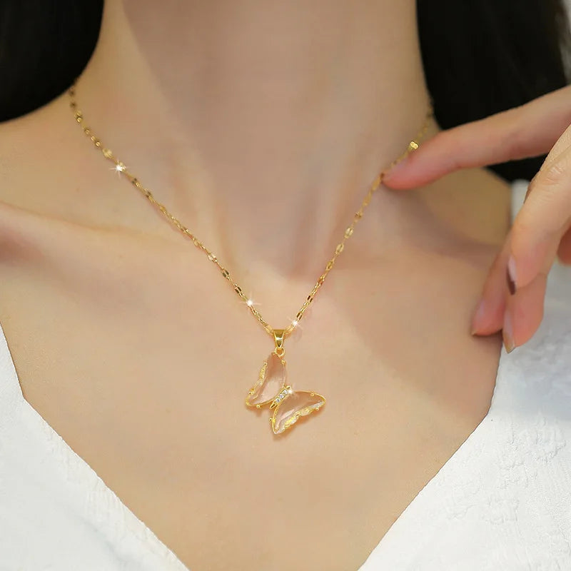 Flutter Charm Pendant Necklace