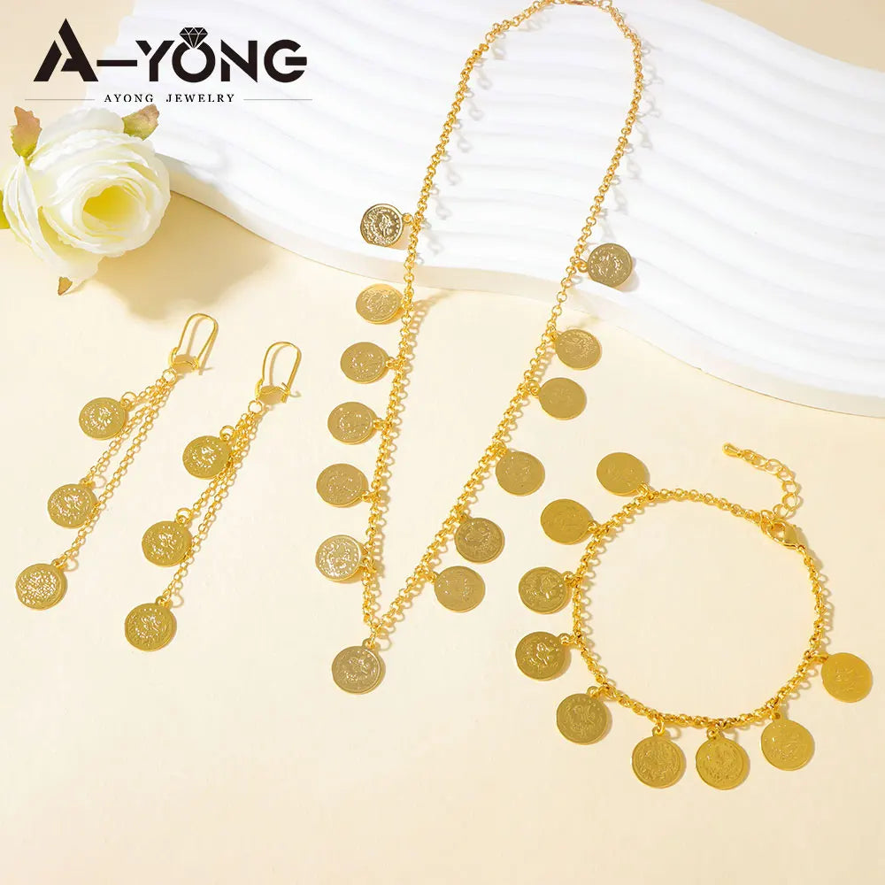 Nigeria Wedding Gold Coins Jewellery Set